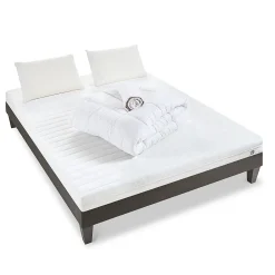 Pack Egio 160x200 cm Matelas Mousse + Sommier Bois + Accessoires>Olympe Literie Sale