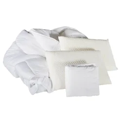 Pack Egio 160x200 cm Matelas Mousse + Sommier Bois + Accessoires><noscript><img width=