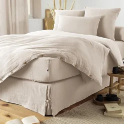 Pack housse de couette "Gaïa" toutes dimensions "Gaze de Coton" - Gaïa Pampa - Pack 3 Pièces pour lit 90 x 190 cm (1 Housse de cou>L'Effet Papillon Discount