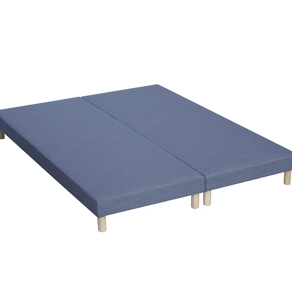 Pack matelas 7 zones sommier bleu couette oreillers 160x200>Idliterie New