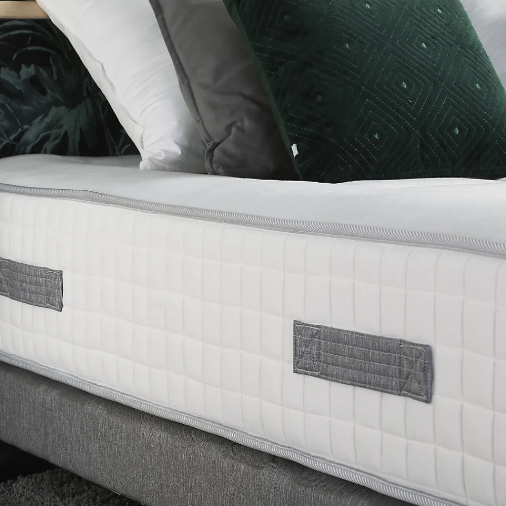 Pack matelas ressort 7 zones et sommier et oreiller couette 140x190>Idliterie