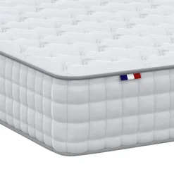 Idliterie Pack matelas ressorts ASTRE + sommier kit beige + couette et oreillers 160x200* Ensemble Sommier Et Matelas