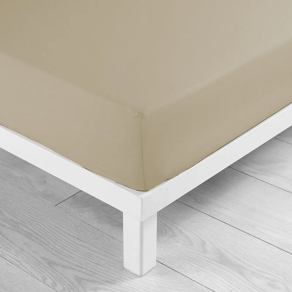 Pack parure de couette 260x240 cm So natural + drap housse 160x200x30 Beige>L'Effet Papillon New