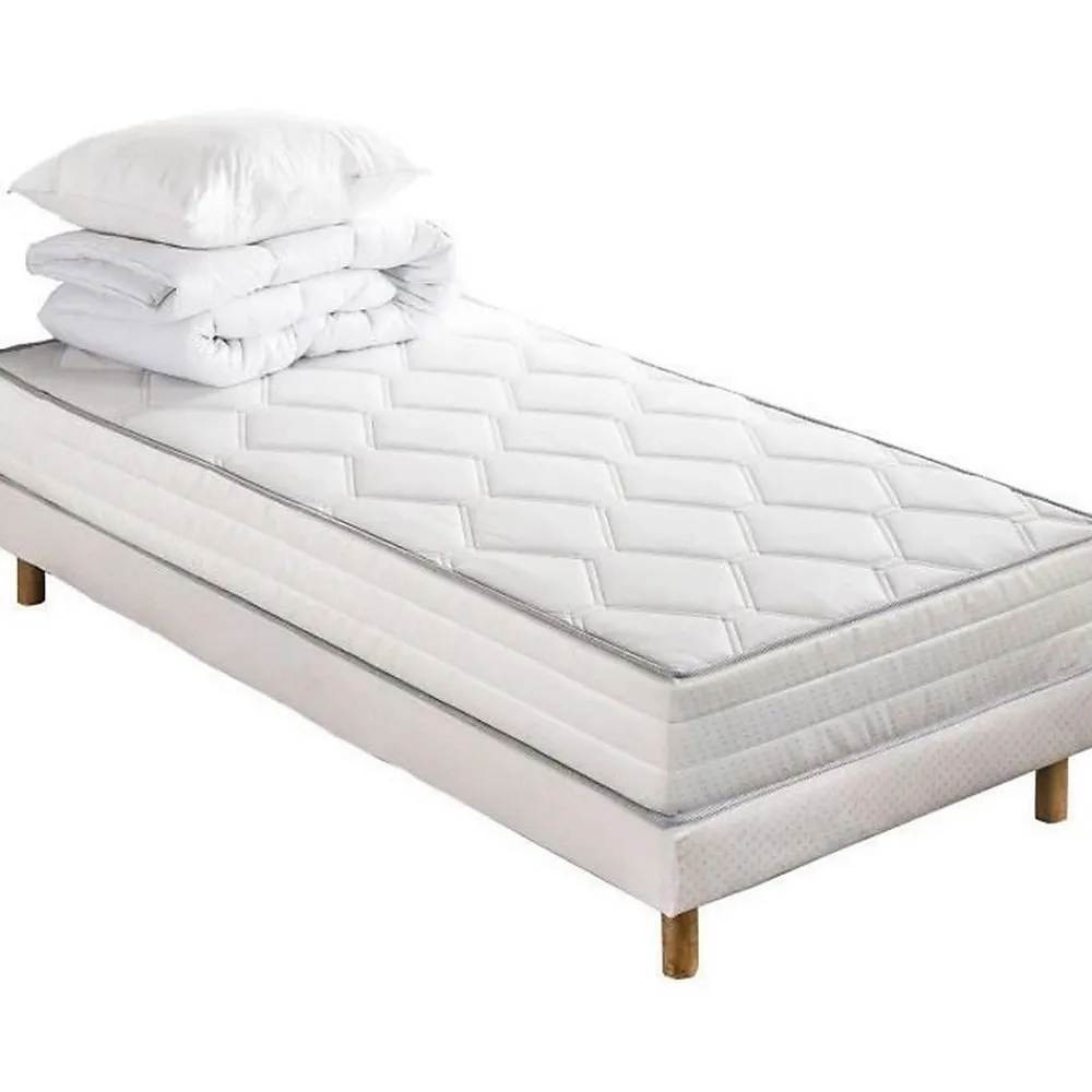 Deko Dream Pack pret a dormir MALIN - Matelas + sommier 90 x 190 + couette + oreiller* Ensemble Sommier Et Matelas