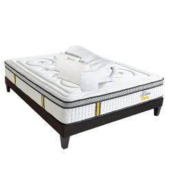 Pack Reina 2.0 180x200 cm Matelas Ressorts + Sommier Bois + Accessoires>Bellecour Clearance