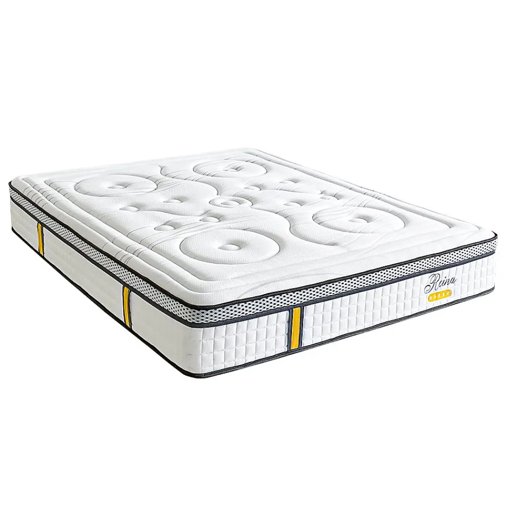 Pack Reina 2.0 180x200 cm Matelas Ressorts + Sommier Bois + Accessoires>Bellecour Clearance