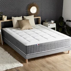 Idliterie Pack ressort 7 zones sommier couette oreiller 140x190* Ensemble Sommier Et Matelas