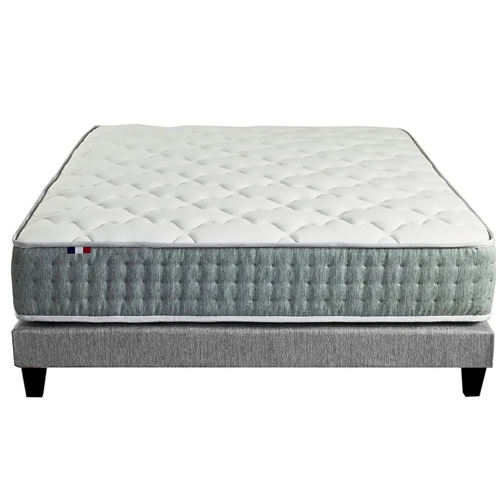 Idliterie Pack ressort 7 zones sommier couette oreiller 160x200* Ensemble Sommier Et Matelas