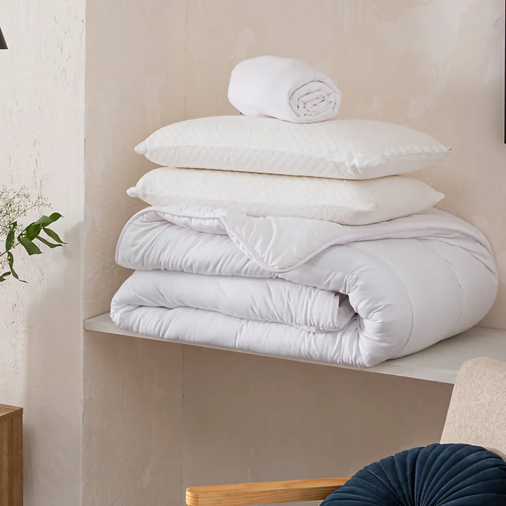 Pack Rêverie Protège matelas + Couette + Oreillers 180x200 cm>Olympe Literie Best