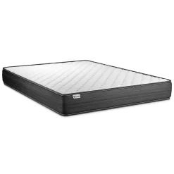 Pack sommier kit matelas Mousse polyuréthane à mémoire de forme avec couette et oreillers><noscript><img width=