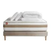 Marmottes & Co Pack sommier kit matelas Ressorts ensachés et mémoire de forme avec couette et oreillers* Ensemble Sommier Et Matelas