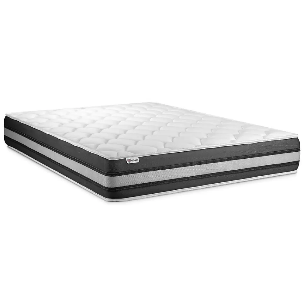 Pack sommier kit matelas Ressorts ensachés et mémoire de forme avec couette et oreillers>Vitalit Clearance