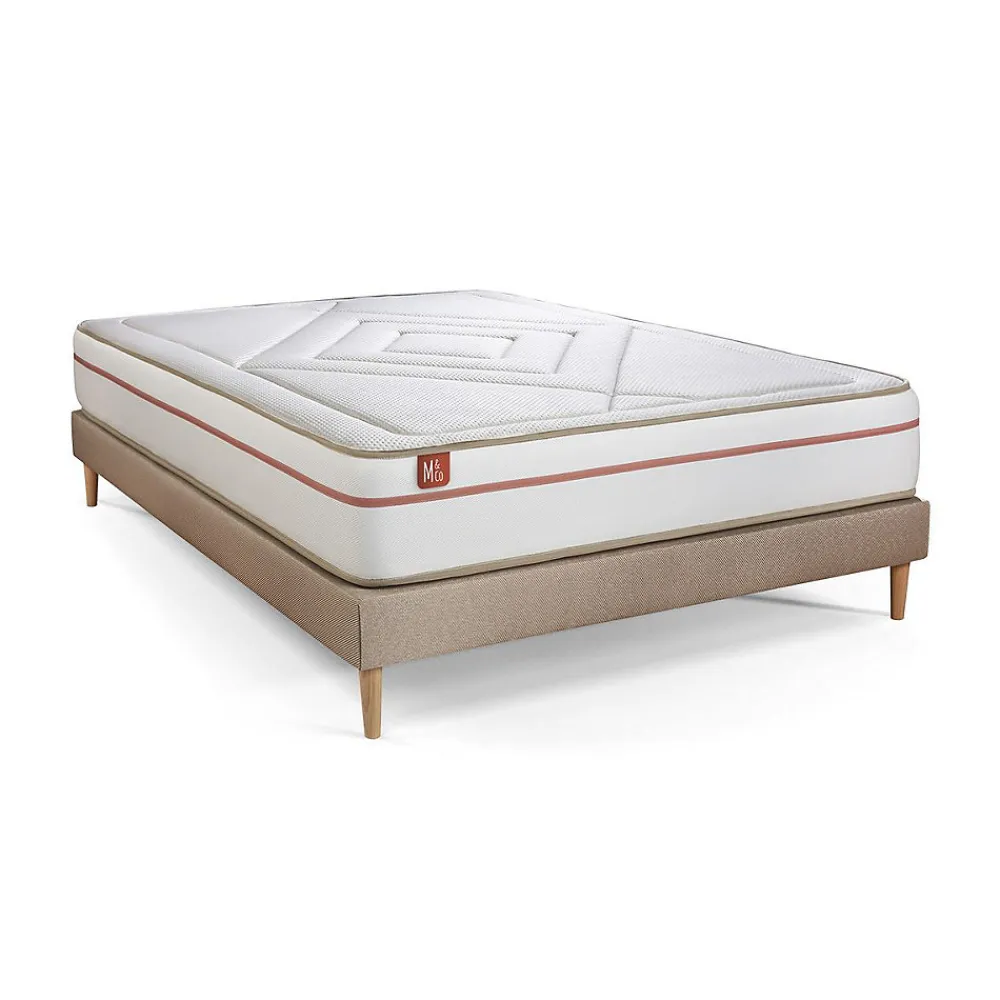 Pack sommier kit matelas Mémoire de forme avec couette et oreillers>Marmottes & Co Hot