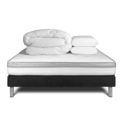 Vitalit Pack sommier kit matelas Mousse avec couette et oreillers* Ensemble Sommier Et Matelas