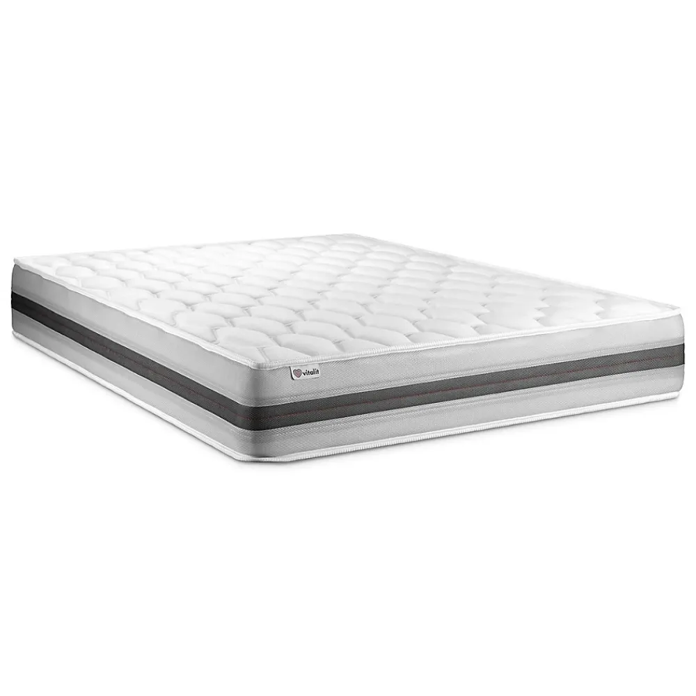 Vitalit Pack sommier kit matelas Ressorts ensachés et mémoire de forme avec couette et oreillers* Ensemble Sommier Et Matelas