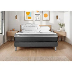 Pack sommier kit matelas Ressorts ensachés et mémoire de forme avec couette et oreillers>Vitalit Sale
