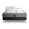 Prestige Literie Pack sommier kit matelas Ressorts ensachés et mémoire de forme avec couette et oreillers* Ensemble Sommier Et Matelas