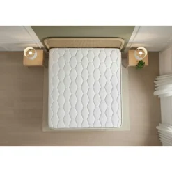 Marmottes & Co Pack sommier tapissier matelas Ressorts ensachés et mémoire de forme avec couette et oreillers* Ensemble Sommier Et Matelas