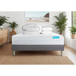 Pack sommier tapissier matelas Mémoire de forme avec couette et oreillers>Bodycare Best