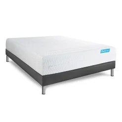 Pack sommier tapissier matelas Mémoire de forme avec couette et oreillers><noscript><img width=