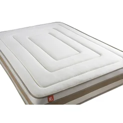 Pack sommier tapissier matelas Ressorts ensachés et mémoire de forme avec couette et oreillers><noscript><img width=