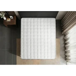 Pack sommier tapissier matelas Mémoire de forme avec couette et oreillers><noscript><img width=