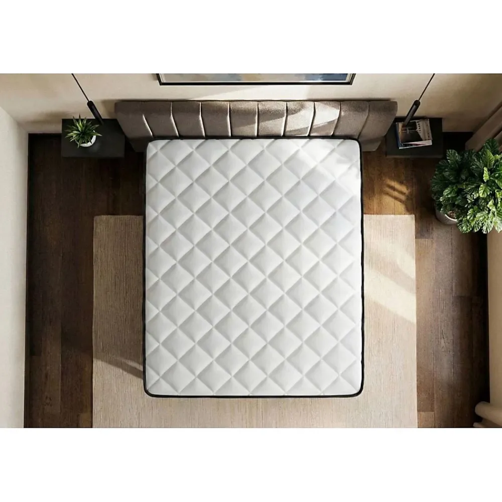 Prestige Literie Pack sommier tapissier matelas Ressorts ensachés et mémoire de forme avec couette et oreillers* Ensemble Sommier Et Matelas