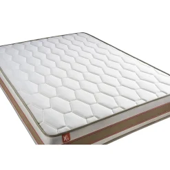 Pack sommier tapissier matelas Ressorts ensachés et mémoire de forme avec couette et oreillers><noscript><img width=