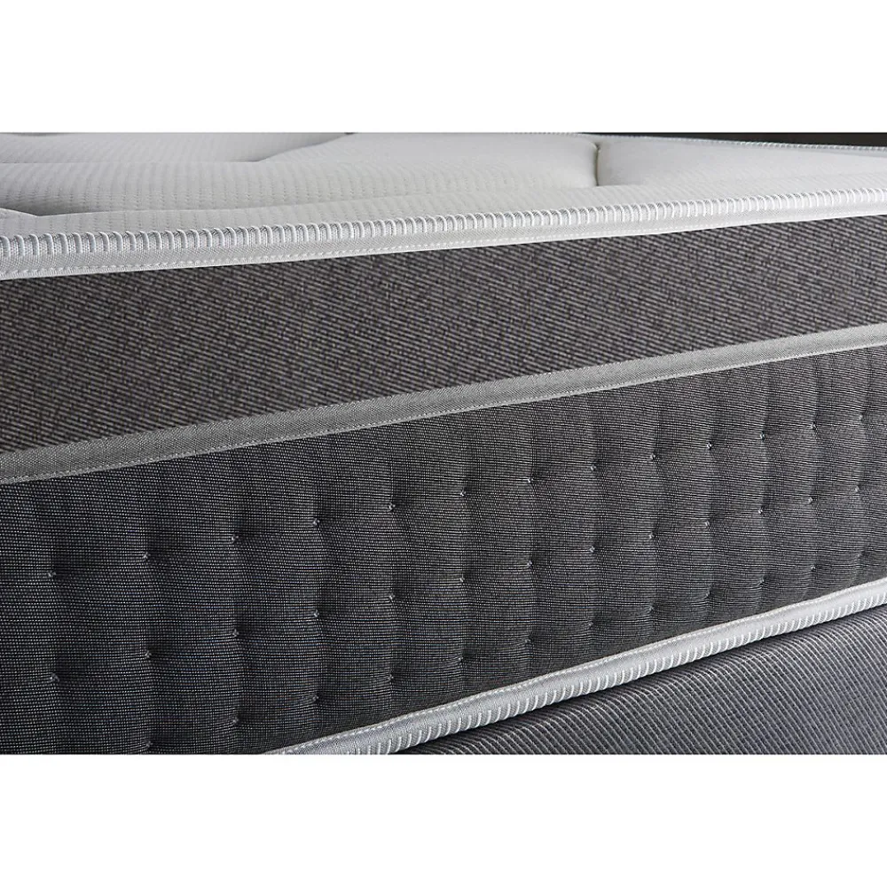 Pack sommier tapissier matelas Ressorts ensachés et mémoire de forme avec couette et oreillers>Litier Deluxe New