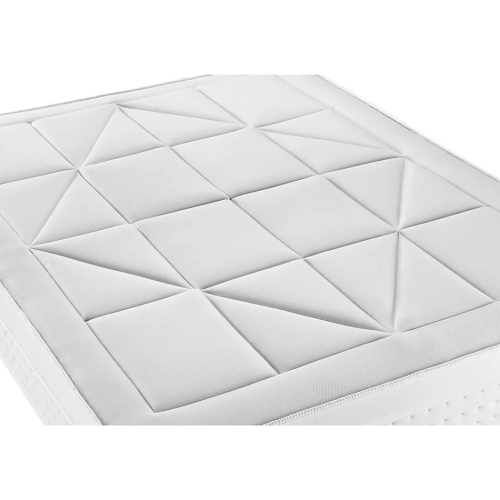 Pack sommier tapissier matelas Ressorts ensachés et mémoire de forme avec couette et oreillers>Litier Deluxe Discount