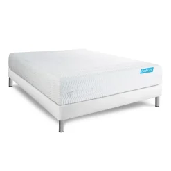 Pack sommier tapissier matelas Mémoire de forme avec couette et oreillers><noscript><img width=