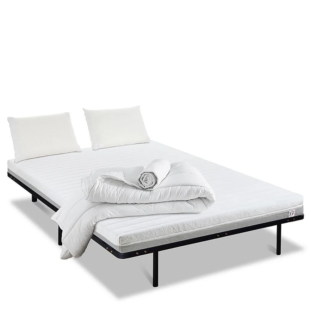 Pack Venus 90x190 cm Matelas Mousse + Sommier Métal + Accessoires>Olympe Literie Hot