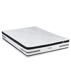 Bellecour Pack Versailles 160x200 cm Matelas Ressorts ensachés + Sommier Bois + Accessoires* Ensemble Sommier Et Matelas