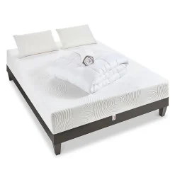 Pack Vosges 90x190 cm Matelas Mousse Haute Densité + Sommier Bois + Accessoires>Bellecour Outlet