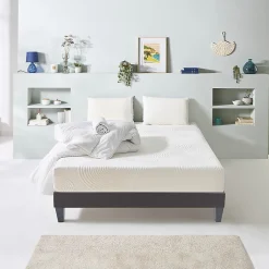 Pack Vosges 90x190 cm Matelas Mousse Haute Densité + Sommier Bois + Accessoires>Bellecour Outlet