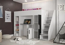 PARTY 14 Lit superposé 247/165/120 (blanc/blanc/rose)><noscript><img width=