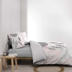 Douceur D'Intérieur parure 3 p. 240 x 220 cm imprime 42 fils dessin place namaste* Parure De Lit