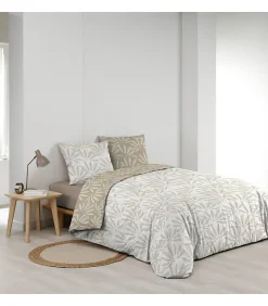 Douceur D'Intérieur Parure 3 pièces 220x240cm 57 fils réversible "Malia" - 220x240cm - Blanc* Housse De Couette