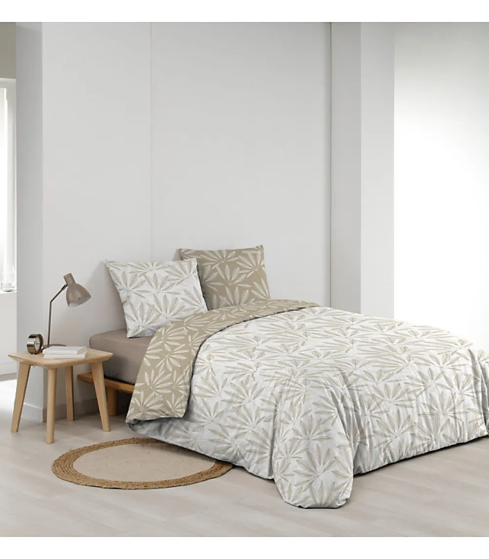 Douceur D'Intérieur Parure 3 pièces 220x240cm 57 fils réversible "Malia" - 220x240cm - Blanc* Housse De Couette