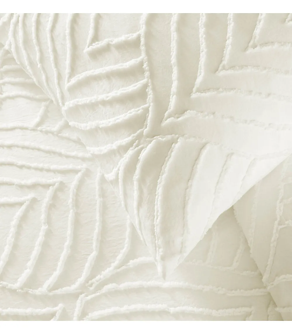 Parure 3 pièces 220x240cm tufté ivoire - 220x240cm - Ivoire>Douceur D'Intérieur Discount