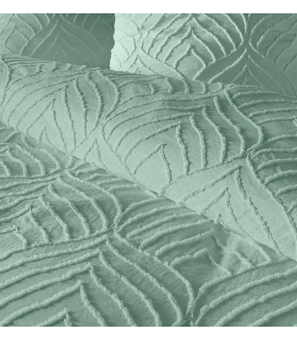 Parure 3 pièces 240x260cm tufté sauge - 240x260cm - Vert sauge>Douceur D'Intérieur Hot