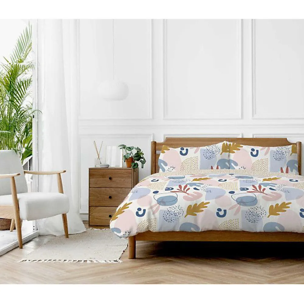 Copenhagen Home Parure de couette "Anisa" toutes dimensions 100% Coton / 57 Fils/cm² - Parure de couette 200 x 200 cm + 2 Taies d'oreiller 63 x 63* Housse De Couette