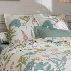 Tradilinge Parure de couette au style nature (260x240 cm - Vert)* Parure De Lit