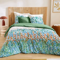 Parure de couette au style printanier (140x200 cm - Vert)>Tradilinge Outlet