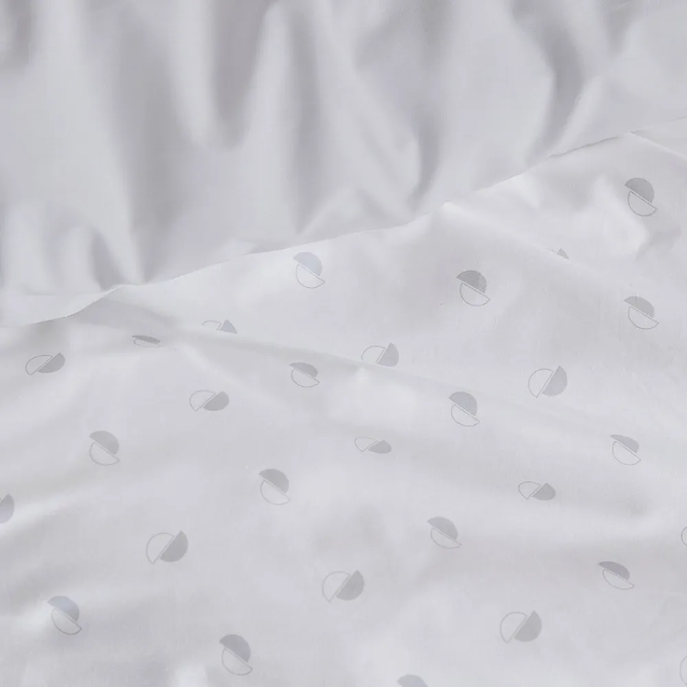 Parure de couette en percale de coton au style géométrique (200x200 cm - Gris clair)>Tradilinge Clearance