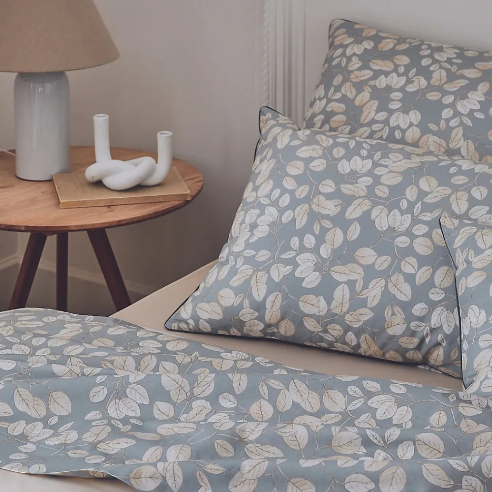 Parure de couette en percale au style cocooning (240x220 cm - Gris)>Tradilinge Online