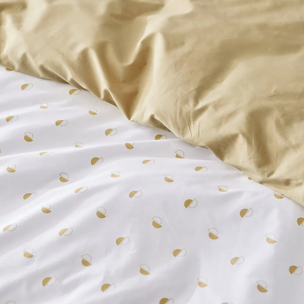 Parure de couette en percale de coton au style géométrique (140x200 cm - Beige)>Tradilinge Sale