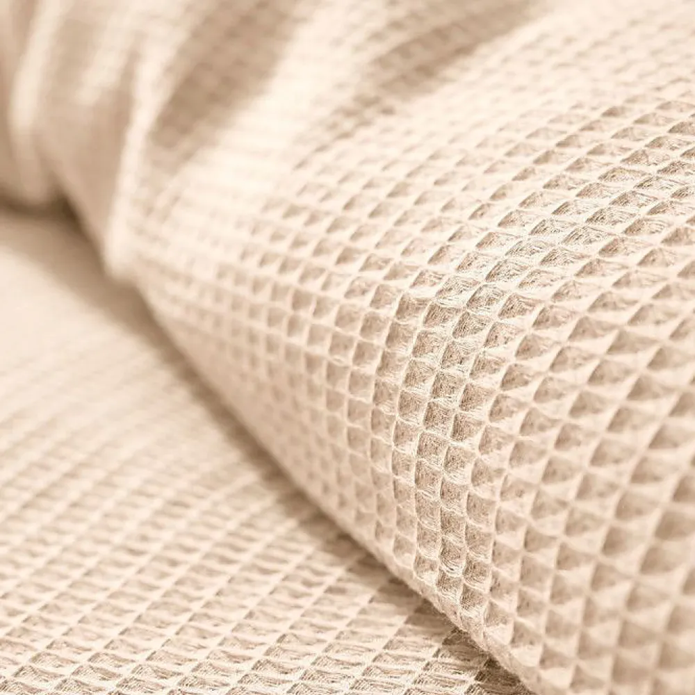 Parure de couette "Nid d'abeille" 140 x 200 pour lit 1 place - Nid d'abeille Naturel>Coton Pur Clearance