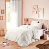 Coton Pur Parure de couette "Noah" Gaze de Coton 260 x 240 pour lit 2 Places "King Size" 160 à 180 cm - Noah Neige* Housse De Couette