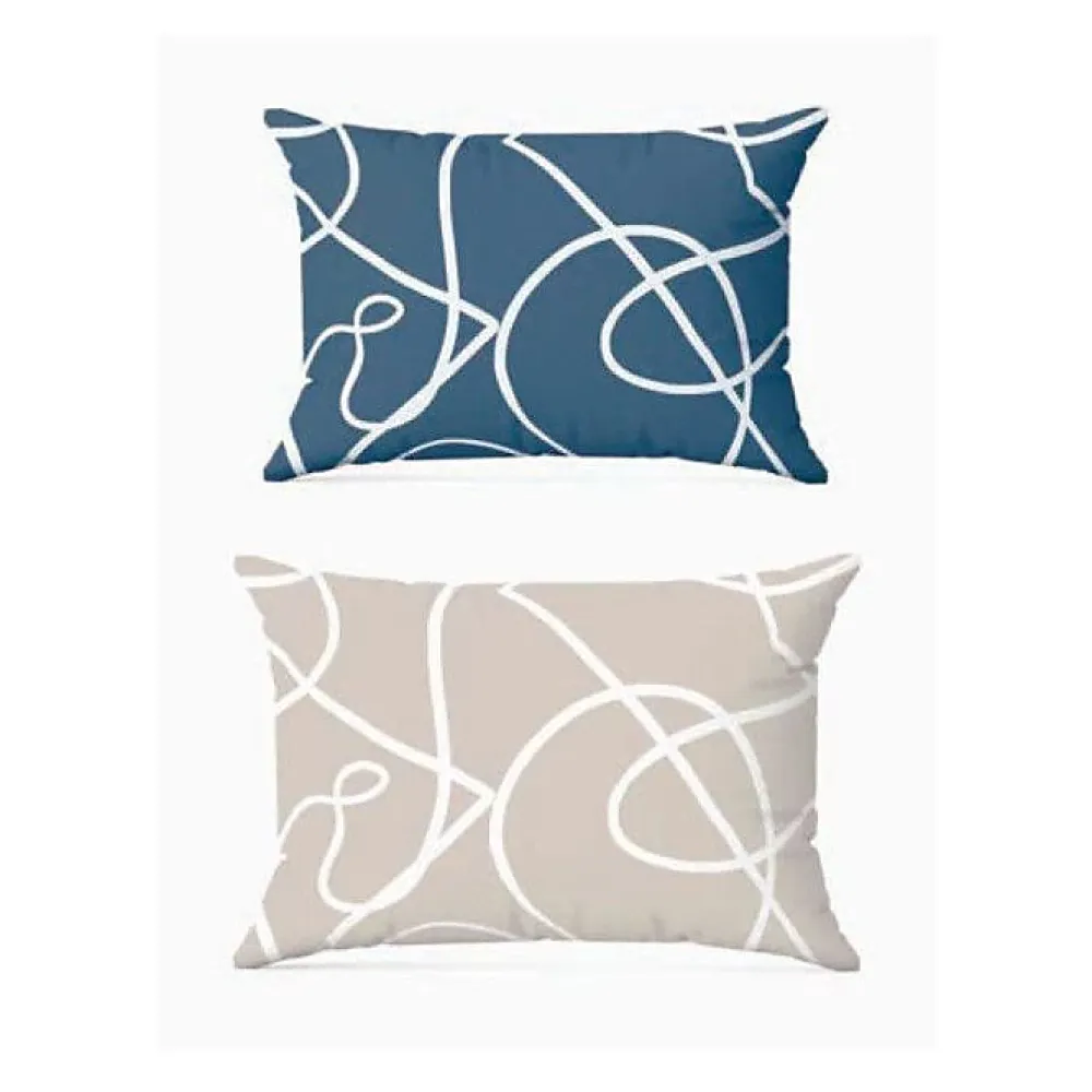 Copenhagen Home Parure de couette "Pablo" toutes dimensions 100% Coton / 57 Fils/cm² - Pablo Bleu - Parure de couette 140 x 200 cm + 1 Taie d'orei* Housse De Couette